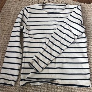 Comfy striped shirt warm and cozy for cold season